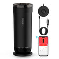 Temperature Control Travel Coffee MugS5 Heated - Rechargeable or Battery Powered LED Light (15 oz Black)