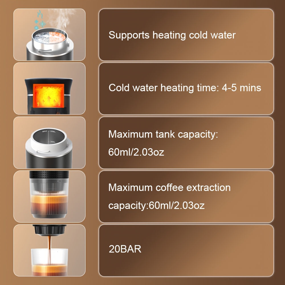 NNETM Coffee Maker Self-Heating Espresso Machine-3