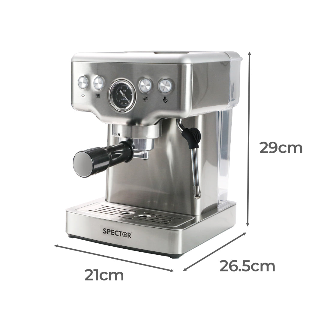 Spector 20 Bar Coffee Machine Espresso Maker with Milk Frother-1