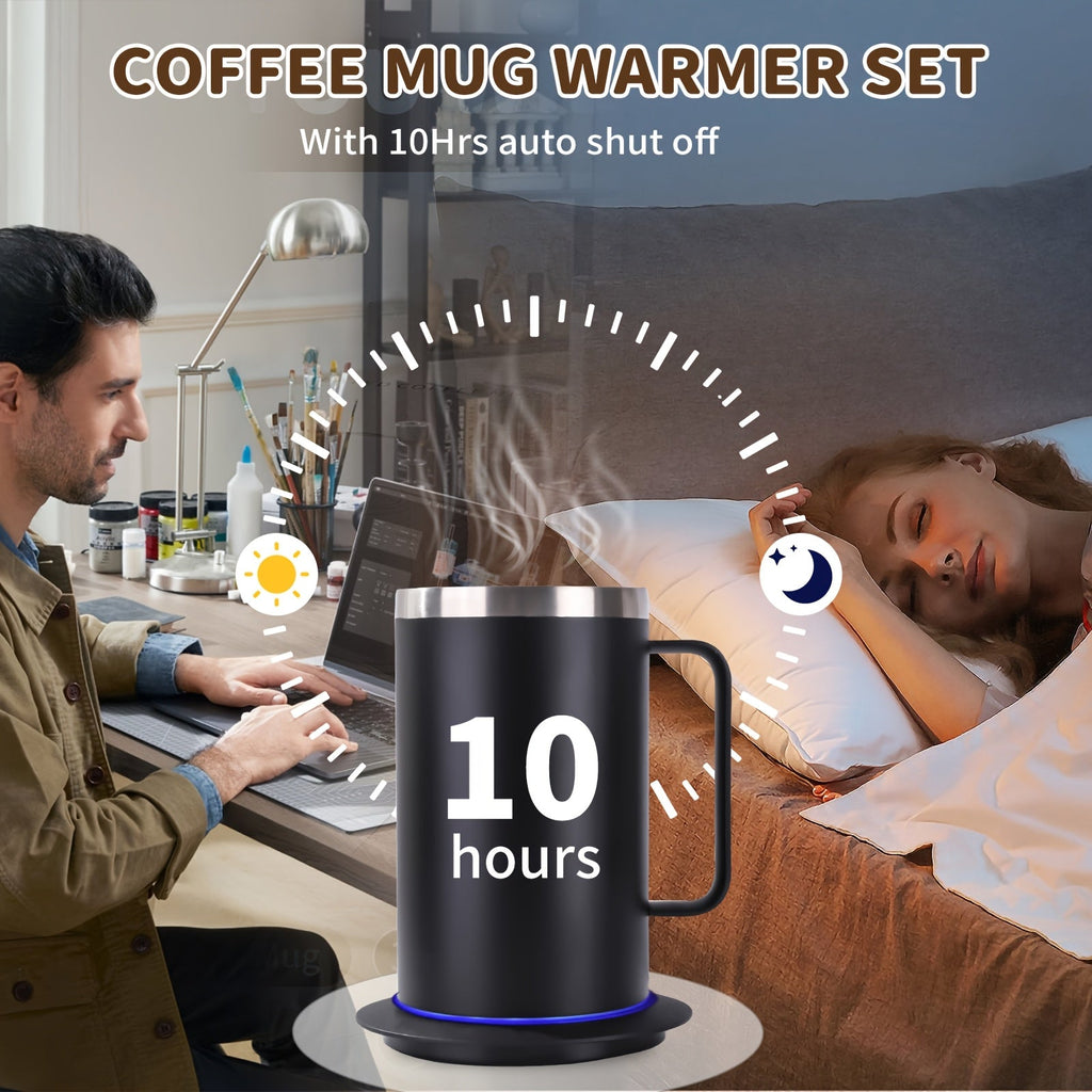 NNETM Smart Heated Coffee Mug & Warmer Set-2