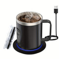 NNETM Coffee Mug Warmer Set – Stainless Steel Heated Mug with Smart Base (131°F)-0