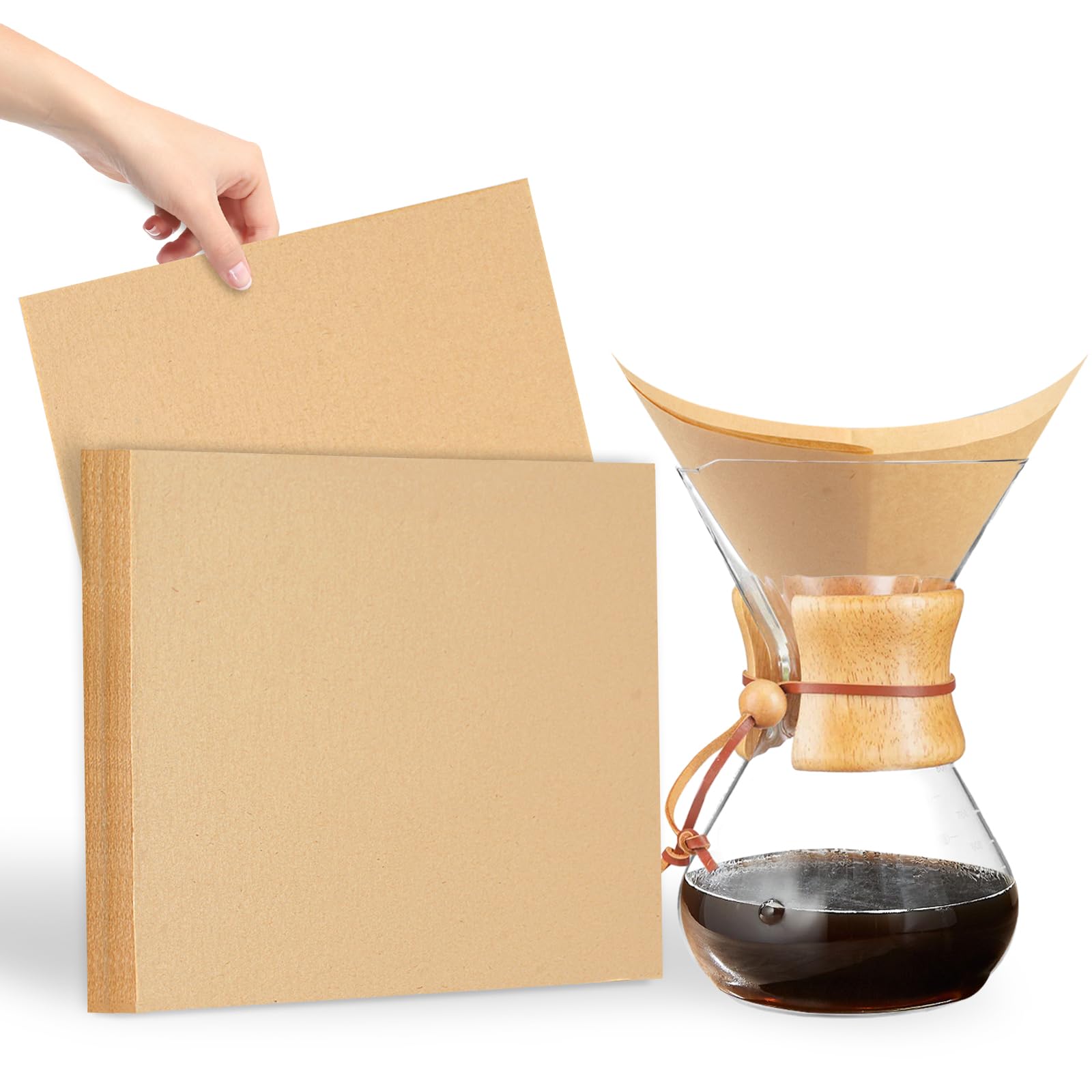 Unbleached Disposable Coffee Filters Coffee Filter 4-7 Cups Coffee Filters for Coffee Maker and Coffee Pot