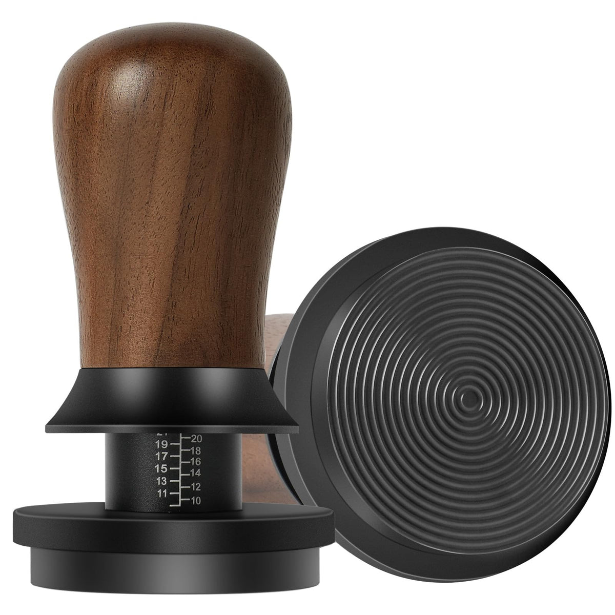 PUSEE 51mm Espresso Coffee Tamper - Premium Barista Coffee Tamper 30lb Calibrated Double Spring Titanium Coating Base Ground Espresso Tamper Fits for All 51mm Portafilters Espresso Accessories