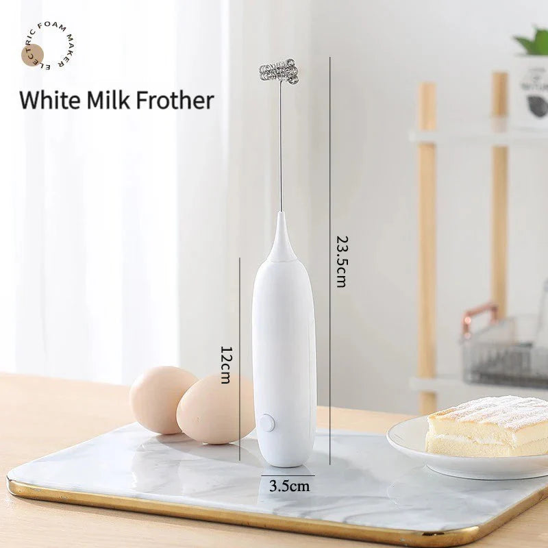1PC Battery Model Handheld Egg Beater Froth Mixer Kitchen Automatic Coffee Milk Foaming Mixer Kitchen Whisk Tools-6