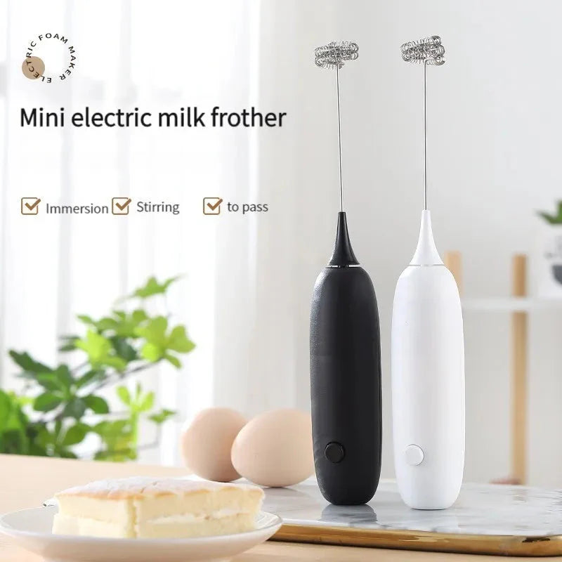 1PC Battery Model Handheld Egg Beater Froth Mixer Kitchen Automatic Coffee Milk Foaming Mixer Kitchen Whisk Tools-0