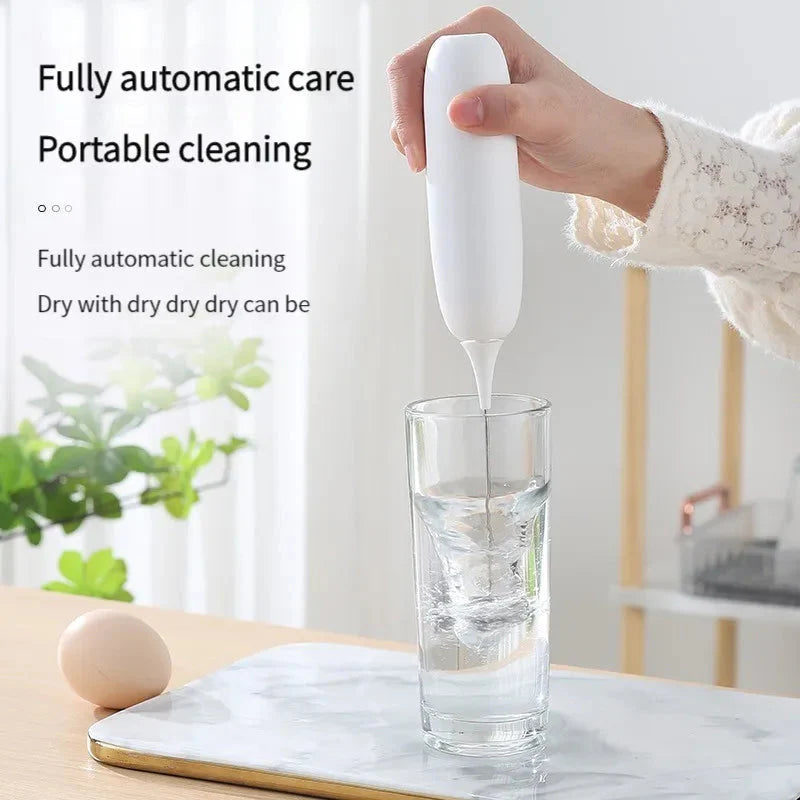 1PC Battery Model Handheld Egg Beater Froth Mixer Kitchen Automatic Coffee Milk Foaming Mixer Kitchen Whisk Tools-4
