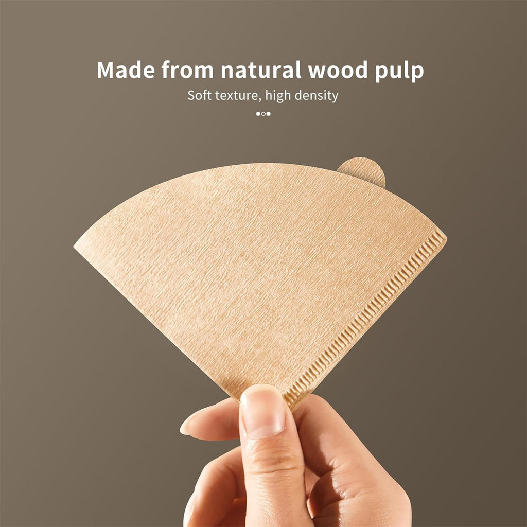 100PCS Coffee Filter Paper Drip Cone Funnel Handmade Filters for Coffee Machine - V02-100PCS-3