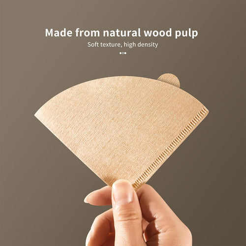 100PCS Coffee Filter Paper Drip Cone Funnel Handmade Filters for Coffee Machine - V02-100PCS-3