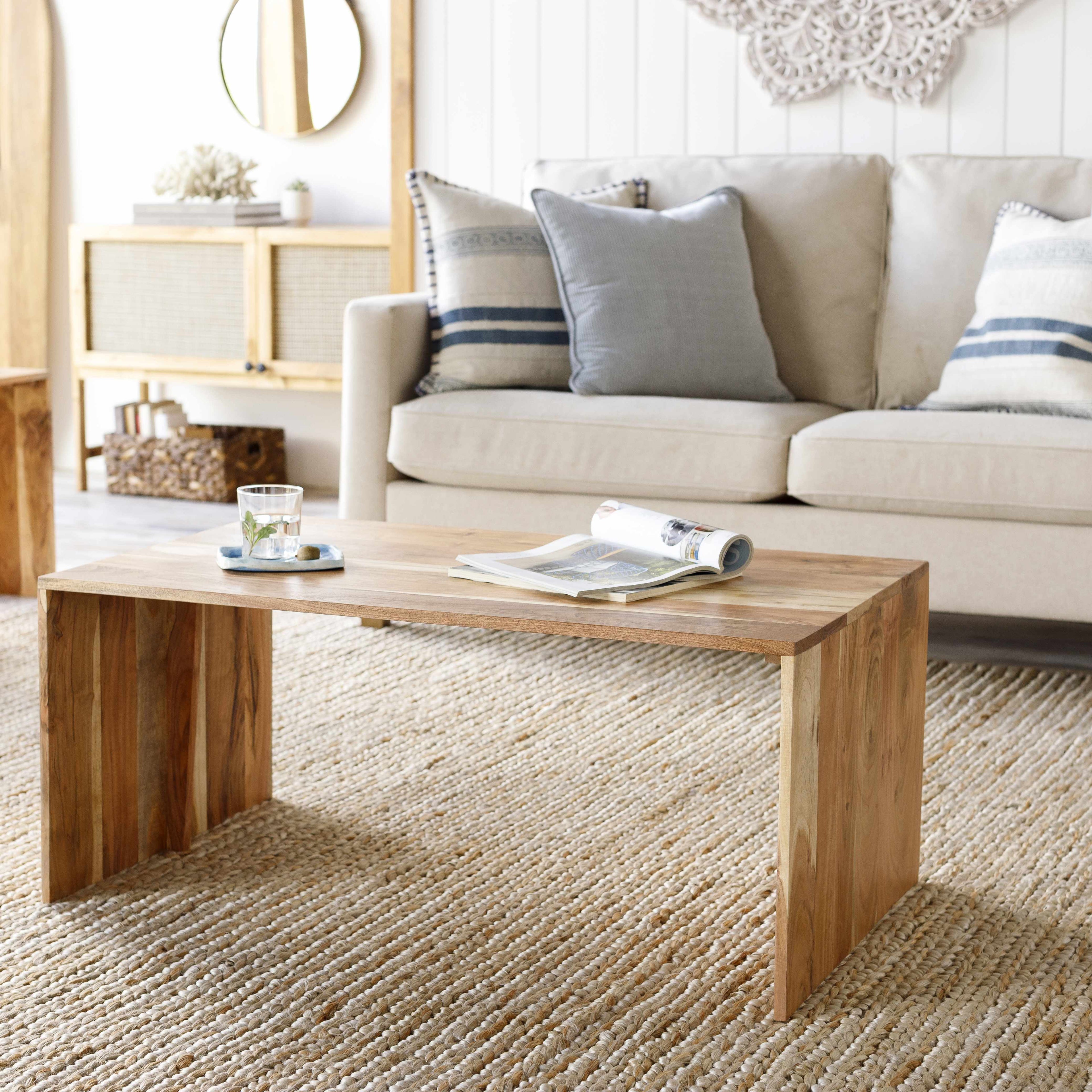 Atabayan Rectangle Wooden Coffee Table - Clearance-2