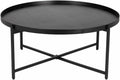 Black Metal Round Coffee Table - Clearance-0