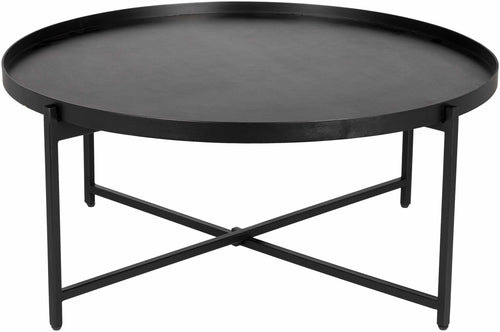 Black Metal Round Coffee Table - Clearance-0