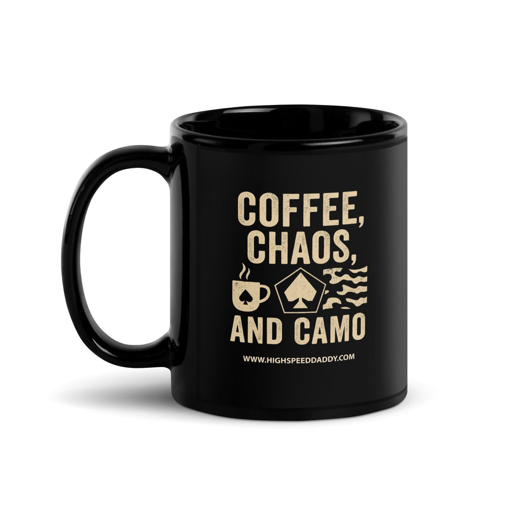 Coffee Chaos And Camo Glossy Mug-0