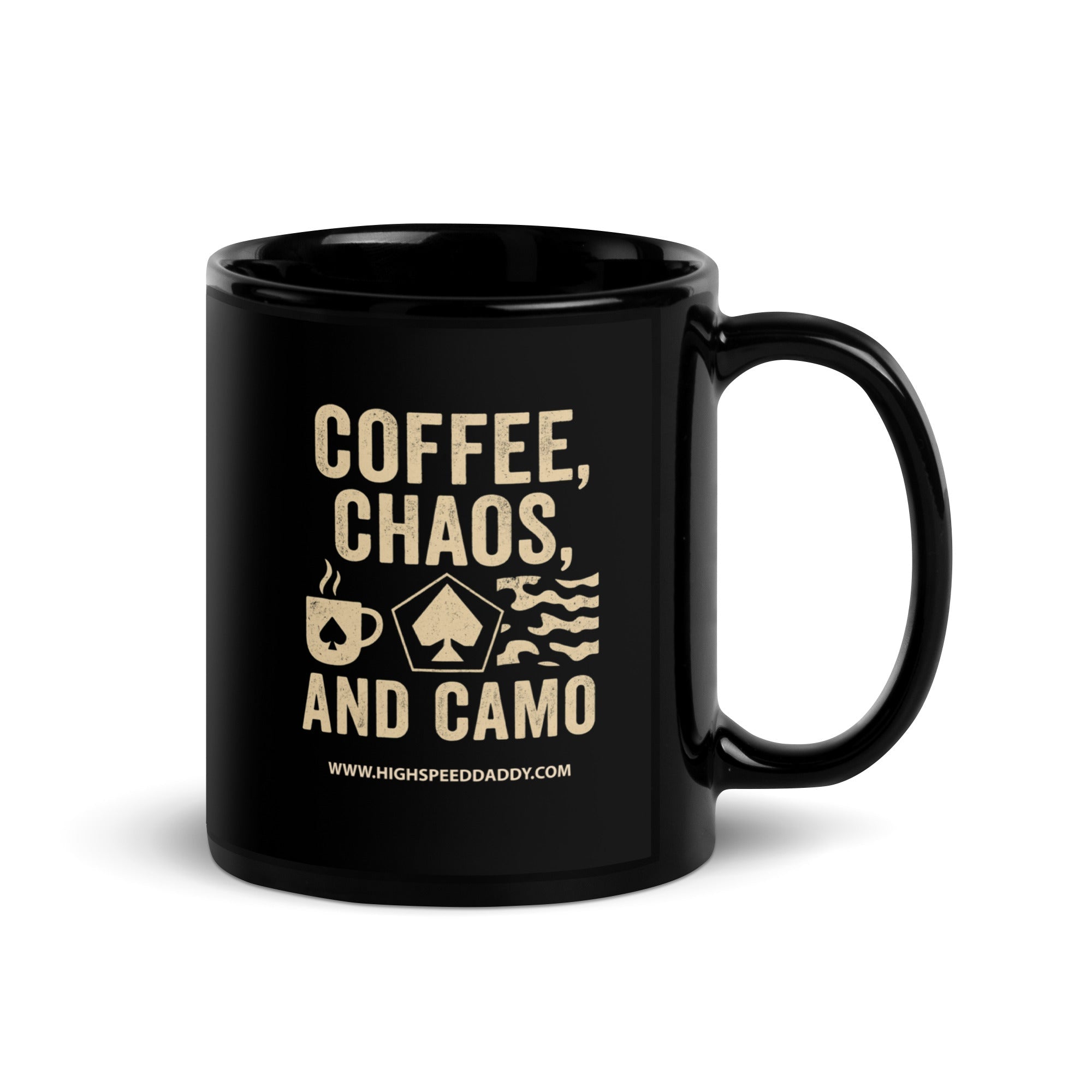 Coffee Chaos And Camo Glossy Mug-1