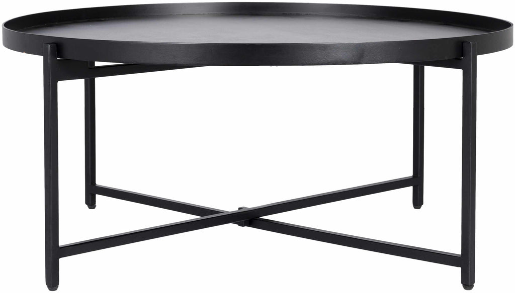 Black Metal Round Coffee Table - Clearance-4