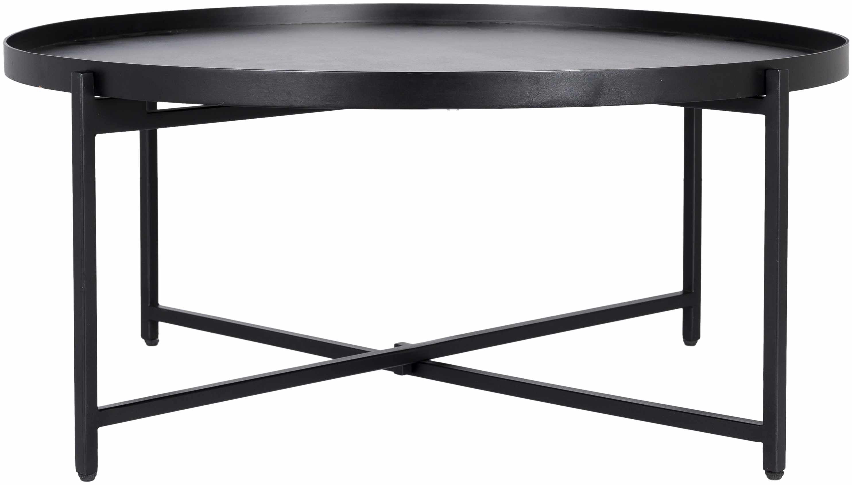 Black Metal Round Coffee Table - Clearance-4