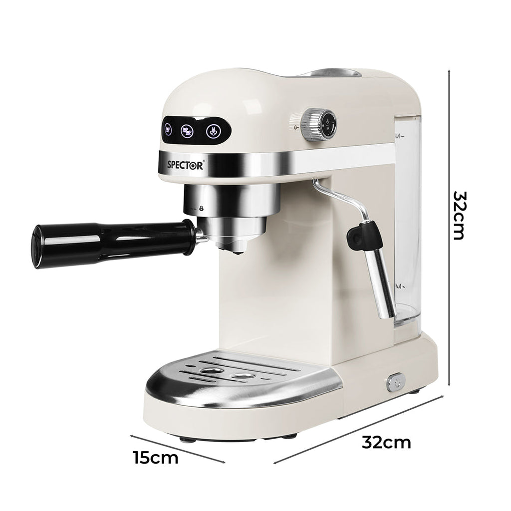 Spector Coffee Maker Machine Espresso Milk White-1
