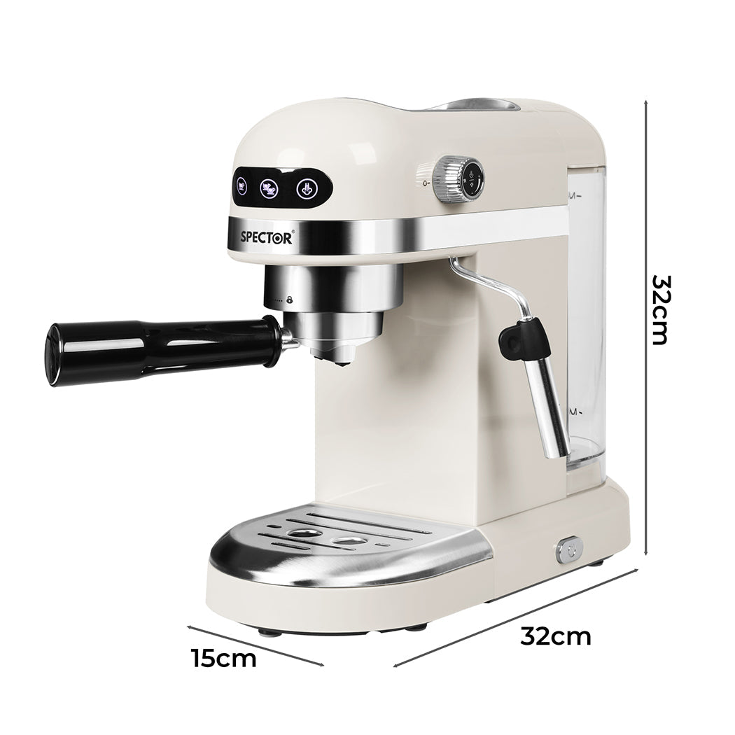Spector Coffee Maker Machine Espresso Milk White-1