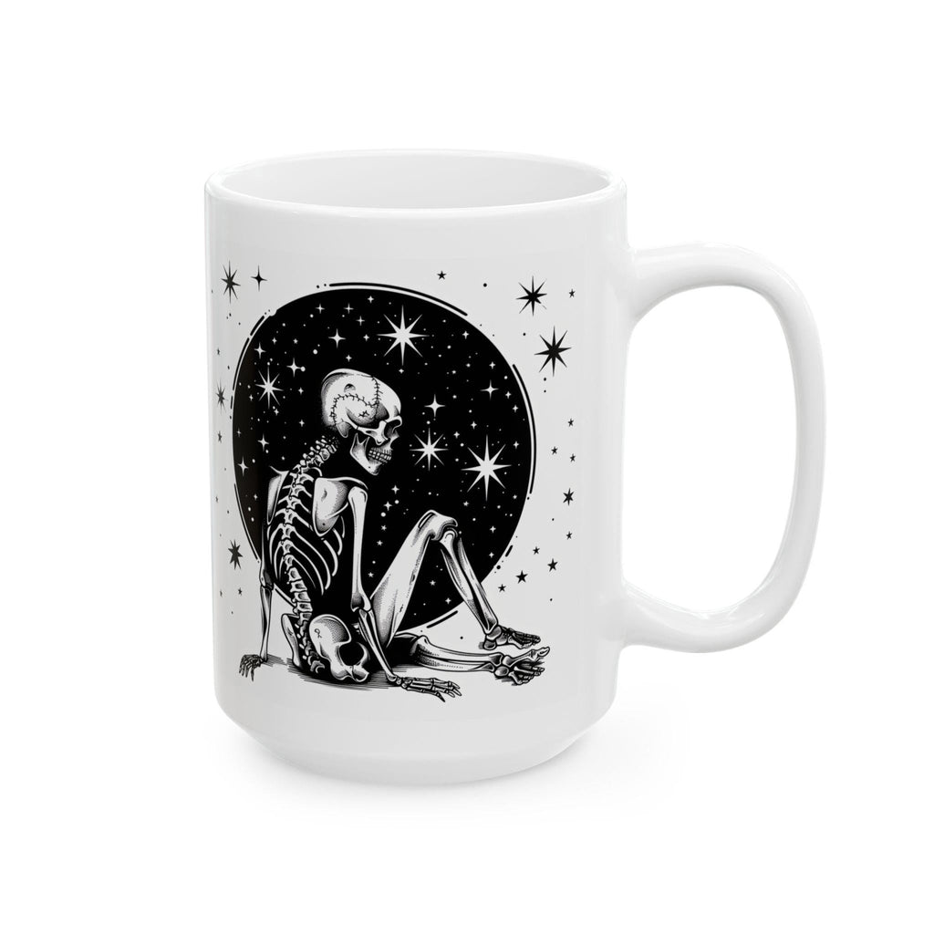 Starlit Skeleton Mug | Gothic Celestial Coffee Cup-3