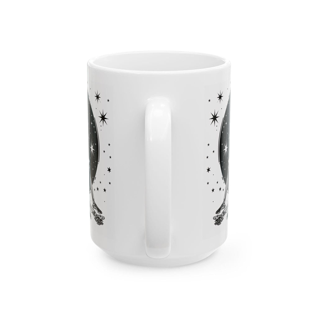 Starlit Skeleton Mug | Gothic Celestial Coffee Cup-4