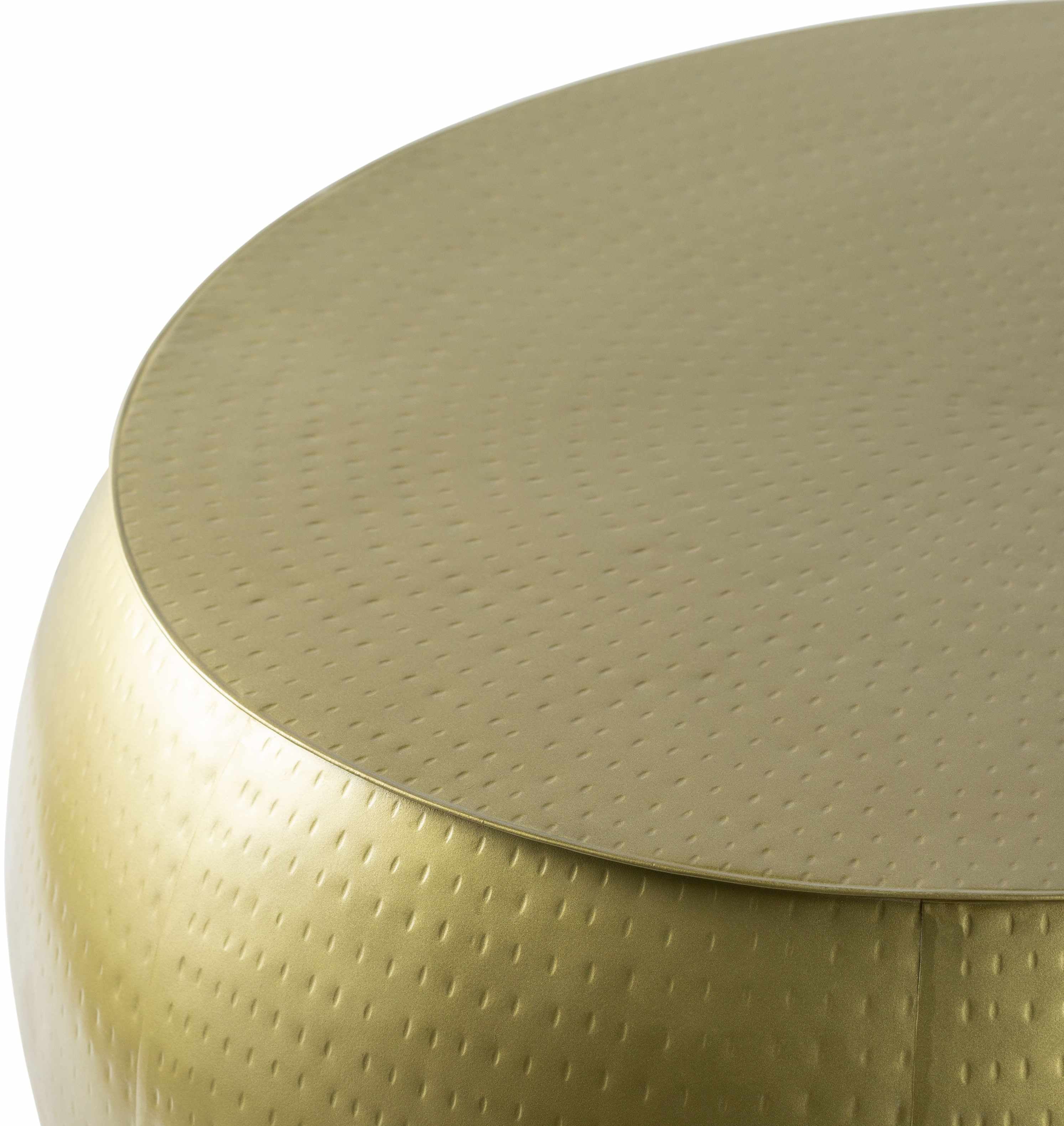 Lyncourt Golden Textured Round Coffee Table - Clearance-3