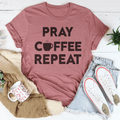 Pray Coffee Repeat Tee-0
