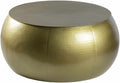 Lyncourt Golden Textured Round Coffee Table - Clearance-0